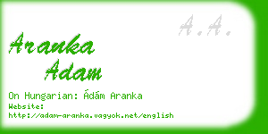 aranka adam business card